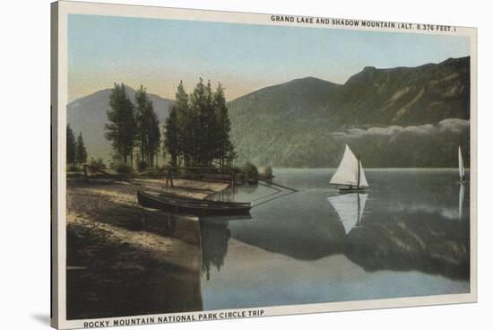 Rocky Mountain National Park - Grand Lake & Shadow Mountain-Lantern Press-Stretched Canvas