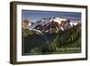 Rocky Mountain National Park - Mountains and Trees-Lantern Press-Framed Art Print