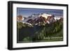 Rocky Mountain National Park - Mountains and Trees-Lantern Press-Framed Art Print