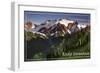 Rocky Mountain National Park - Mountains and Trees-Lantern Press-Framed Art Print