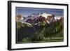 Rocky Mountain National Park - Mountains and Trees-Lantern Press-Framed Art Print