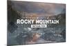 Rocky Mountain National Park - Rubber Stamp-Lantern Press-Mounted Art Print