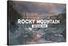 Rocky Mountain National Park - Rubber Stamp-Lantern Press-Stretched Canvas