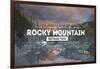 Rocky Mountain National Park - Rubber Stamp-Lantern Press-Framed Art Print