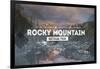 Rocky Mountain National Park - Rubber Stamp-Lantern Press-Framed Art Print