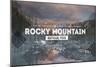 Rocky Mountain National Park - Rubber Stamp-Lantern Press-Mounted Art Print