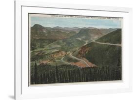 Rocky Mountain National Park - Trail Ridge Road-Lantern Press-Framed Art Print