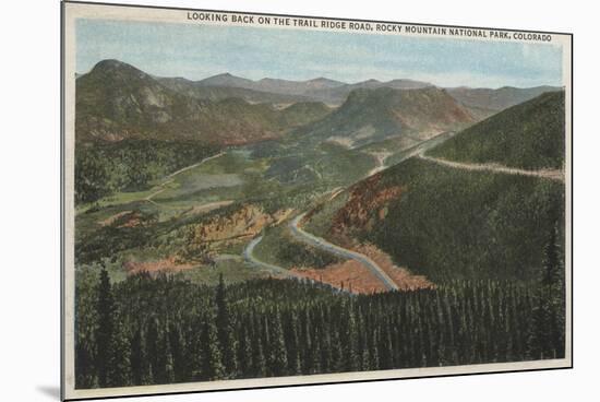 Rocky Mountain National Park - Trail Ridge Road-Lantern Press-Mounted Premium Giclee Print