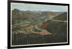 Rocky Mountain National Park - Trail Ridge Road-Lantern Press-Framed Art Print