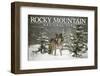 Rocky Mountain National Park - Wolf in Snow - Lantern Press Photography (James T. Jones)-Lantern Press-Framed Photographic Print