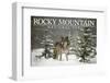 Rocky Mountain National Park - Wolf in Snow - Lantern Press Photography (James T. Jones)-Lantern Press-Framed Photographic Print