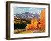 Rocky Mountain Road in Autumn-Robert Moore-Framed Art Print