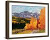 Rocky Mountain Road in Autumn-Robert Moore-Framed Art Print