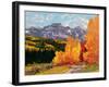 Rocky Mountain Road in Autumn-Robert Moore-Framed Giclee Print