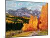 Rocky Mountain Road in Autumn-Robert Moore-Mounted Giclee Print