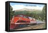 Rocky Mountain Rocket Train-null-Framed Stretched Canvas