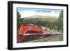 Rocky Mountain Rocket Train-null-Framed Art Print