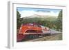 Rocky Mountain Rocket Train-null-Framed Art Print