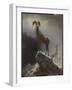 Rocky Mountain Sheep or Big Horn, Ovis, Montana, C.1884 (Oil on Canvas Tacked over Panel)-Albert Bierstadt-Framed Giclee Print