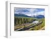 Rocky Mountaineer Train at Morant's Curve Near Lake Louise in the Canadian Rockies-Neale Clark-Framed Photographic Print