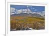 Rocky Mountains, Colorado. Fall Colors of Aspens and fresh snow Keebler Pass-Darrell Gulin-Framed Photographic Print