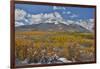 Rocky Mountains, Colorado. Fall Colors of Aspens and fresh snow Keebler Pass-Darrell Gulin-Framed Photographic Print