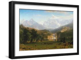 Rocky Mountains, Lander's Peak, 1863-Albert Bierstadt-Framed Premium Giclee Print