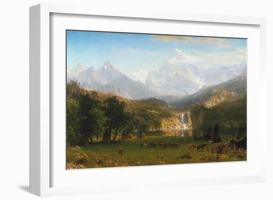 Rocky Mountains, Lander's Peak, 1863-Albert Bierstadt-Framed Giclee Print