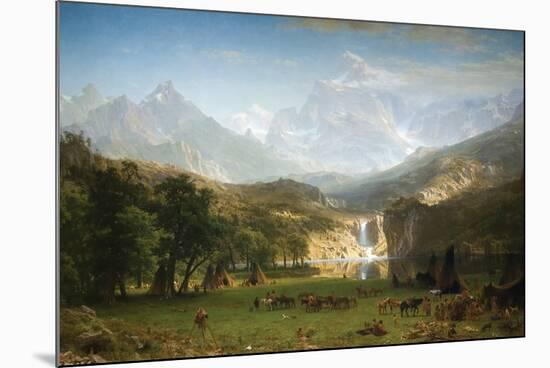 Rocky Mountains, Landers Peak-Albert Bierstadt-Mounted Premium Giclee Print