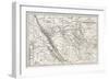 Rocky Mountains Old Map, Usa-marzolino-Framed Art Print