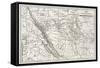 Rocky Mountains Old Map, Usa-marzolino-Framed Stretched Canvas