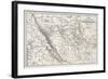 Rocky Mountains Old Map, Usa-marzolino-Framed Art Print