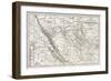 Rocky Mountains Old Map, Usa-marzolino-Framed Premium Giclee Print