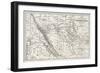 Rocky Mountains Old Map, Usa-marzolino-Framed Premium Giclee Print