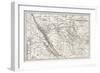 Rocky Mountains Old Map, Usa-marzolino-Framed Premium Giclee Print