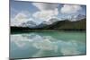 Rocky Mountains Reflected in Waterfowl Lake-null-Mounted Photographic Print