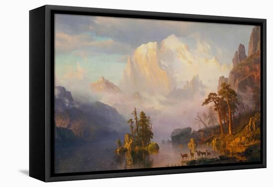 Rocky Mountains-Albert Bierstadt-Framed Stretched Canvas