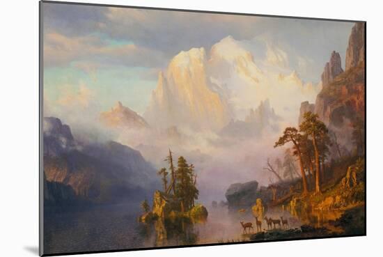 Rocky Mountains-Albert Bierstadt-Mounted Giclee Print