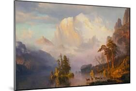 Rocky Mountains-Albert Bierstadt-Mounted Giclee Print