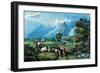 Rocky Mountains-Currier & Ives-Framed Art Print