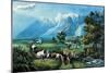 Rocky Mountains-Currier & Ives-Mounted Art Print