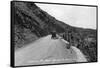 Rocky Mt Nat'l Park, Colorado - Lookout Mountain Road with Model-T-Lantern Press-Framed Stretched Canvas