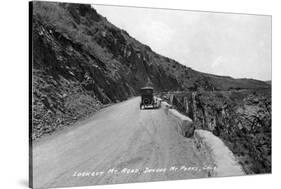 Rocky Mt Nat'l Park, Colorado - Lookout Mountain Road with Model-T-Lantern Press-Stretched Canvas