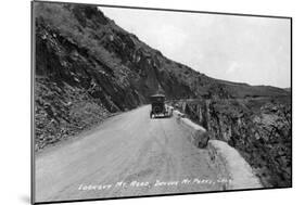 Rocky Mt Nat'l Park, Colorado - Lookout Mountain Road with Model-T-Lantern Press-Mounted Art Print