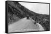 Rocky Mt Nat'l Park, Colorado - Lookout Mountain Road with Model-T-Lantern Press-Framed Stretched Canvas