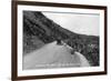 Rocky Mt Nat'l Park, Colorado - Lookout Mountain Road with Model-T-Lantern Press-Framed Art Print