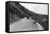 Rocky Mt Nat'l Park, Colorado - Lookout Mountain Road with Model-T-Lantern Press-Framed Stretched Canvas