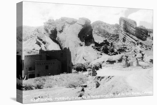 Rocky Mt Nat'l Park, Colorado - Red Rocks Park; View of a Red Rocks Pueblo-Lantern Press-Stretched Canvas