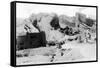 Rocky Mt Nat'l Park, Colorado - Red Rocks Park; View of a Red Rocks Pueblo-Lantern Press-Framed Stretched Canvas