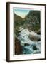 Rocky Mt. National Park, Colorado - Big Thompson Canyon View of the Rapids, c.1938-Lantern Press-Framed Art Print